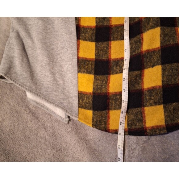 AKIRA Tomboy Babe Jacket Gray / Yellow-Black Plaid Terry/Flannel Oversize S - Picture 10 of 10